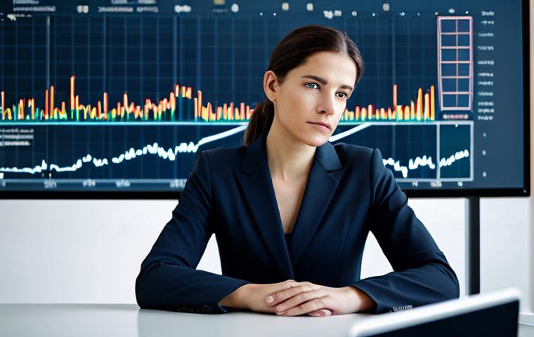 A professional entrepreneur, person of unspecified gender, in a modest business suit, sitting at a modern desk, appearing thoughtful amidst complex digital financial data projected around them, symbolizing fiscal challenges. The background subtly depicts a labyrinth of abstract numbers and charts. The setting is a clean, contemporary office. Fully clothed, appropriate attire, safe for work, professional, perfect anatomy, correct proportions, natural pose, well-formed hands, proper finger count, natural body proportions, high quality, studio lighting.