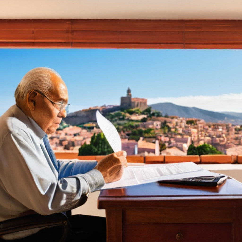 퇴직금 세금 계산법 - **Prompt 1: The Retirement Tax Puzzle**
    A realistic, high-definition image depicting an older Hi...