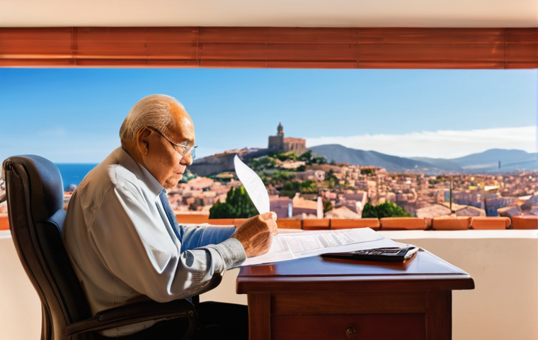 퇴직금 세금 계산법 - **Prompt 1: The Retirement Tax Puzzle**
    A realistic, high-definition image depicting an older Hi...